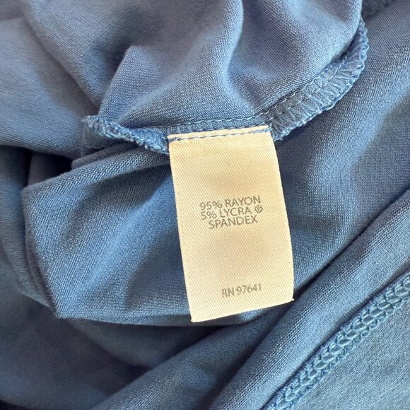 J.Jill Wearever Collection Sleeveless Blue Shift Dress M 95% Rayon 5% Spandex - Picture 4 of 9